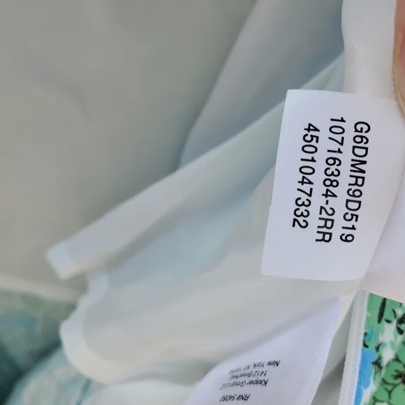 ANNE KLEIN Green Floral A-Line Fit & Flare Dress Size 10 - Picture 13 of 16